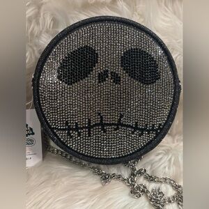 Jack Skellington Blinged Disney Skinny Dip crossbody bag with chain hand…